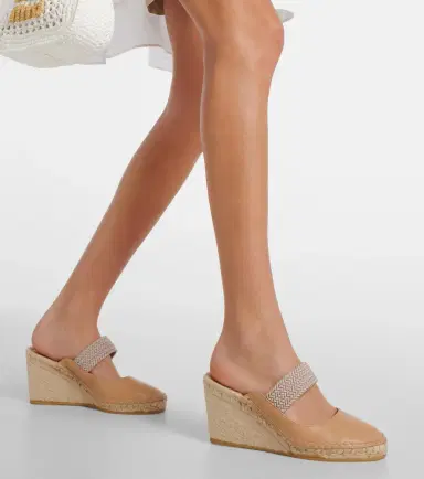 Malone Souliers Siena 70 leather espadrille wedges | Thumbnail 5