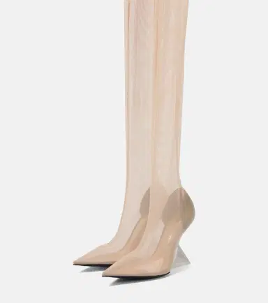 The Attico Cheopissima mesh over-the-knee boots | Thumbnail 2