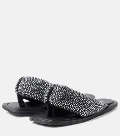 The Attico Indie embellished leather thong sandals | Thumbnail 6
