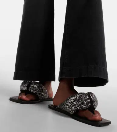 The Attico Indie embellished leather thong sandals | Thumbnail 7