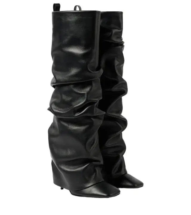 The Attico Rea leather knee-high boots