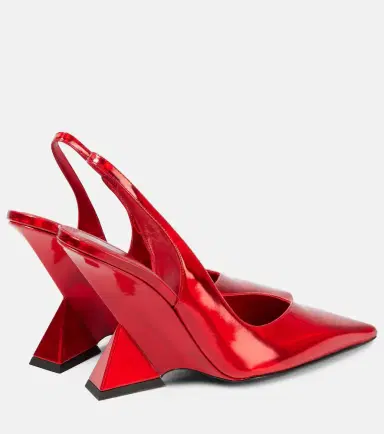 The Attico Cheope leather slingback pumps | Thumbnail 3