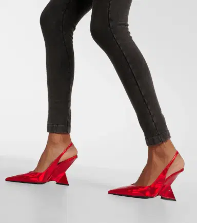 The Attico Cheope leather slingback pumps | Thumbnail 5