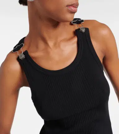 Jean Paul Gaultier Ribbed-knit cotton tank top | Thumbnail 4