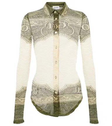 Jean Paul Gaultier Printed mesh shirt | Thumbnail 1