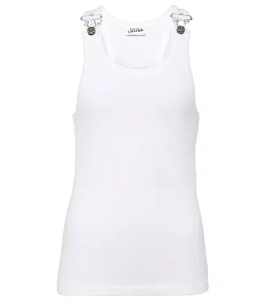 Jean Paul Gaultier Ribbed-knit cotton jersey tank top | Thumbnail 1