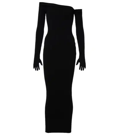 Jean Paul Gaultier Asymmetric maxi dress with gloves | Thumbnail 1