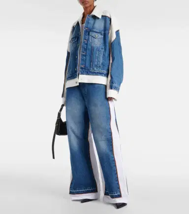 Jean Paul Gaultier Paneled mid-rise wide-leg jeans | Thumbnail 2