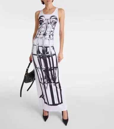 Jean Paul Gaultier Trompe l'oeil jersey maxi dress | Thumbnail 3