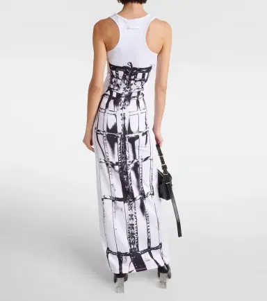 Jean Paul Gaultier Trompe l'oeil jersey maxi dress | Thumbnail 4