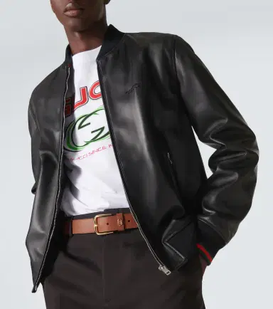 Gucci Leather bomber jacket | Thumbnail 3