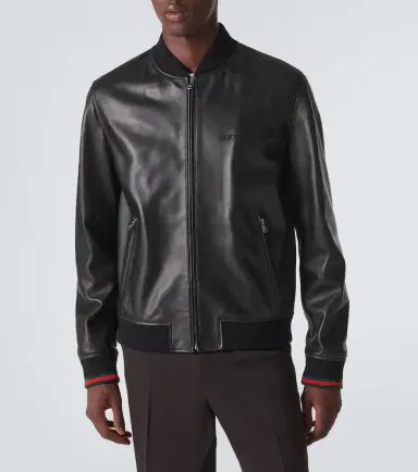 Gucci Leather bomber jacket | Thumbnail 4
