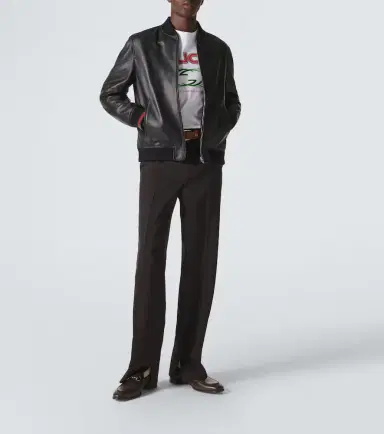 Gucci Leather bomber jacket | Thumbnail 5