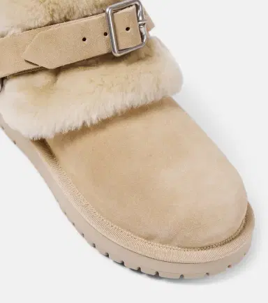 Burberry Shearling-trimmed suede ankle boots | Thumbnail 3 Burberry Shearling-trimmed suede ankle boots | Thumbnail 3