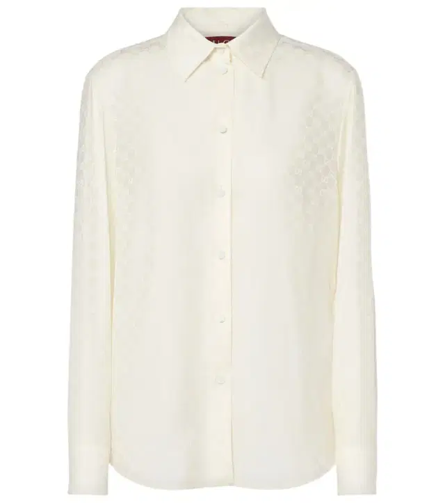 Gucci GG silk crêpe shirt