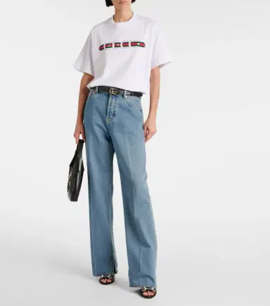 Gucci Logo cotton jersey T-shirt | Thumbnail 3
