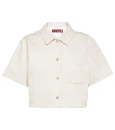 Gucci GG cropped gabardine shirt | Thumbnail 1