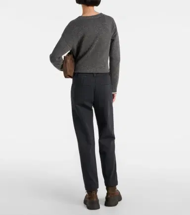 Brunello Cucinelli Pleated cotton-blend jersey sweatpants | Thumbnail 6