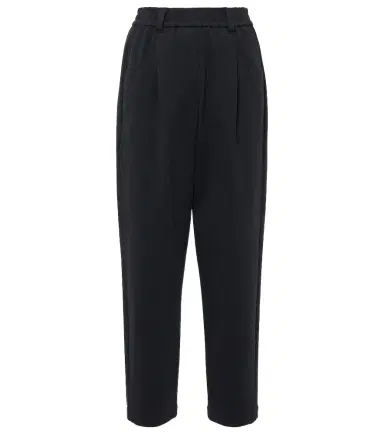 Brunello Cucinelli Pleated cotton-blend jersey sweatpants | Thumbnail 1