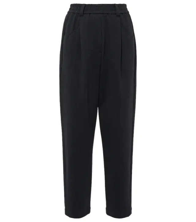 Brunello Cucinelli Pleated cotton-blend jersey sweatpants