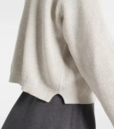 Brunello Cucinelli Ribbed-knit cotton polo sweater | Thumbnail 5