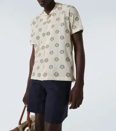 Orlebar Brown Marne cotton-blend jacquard bowling shirt | Thumbnail 2