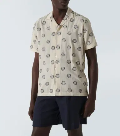 Orlebar Brown Marne cotton-blend jacquard bowling shirt | Thumbnail 5