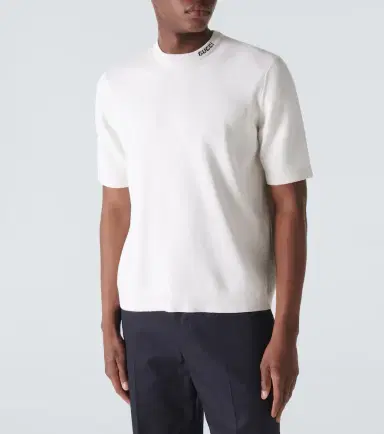 Gucci Logo silk and cotton T-shirt | Thumbnail 2