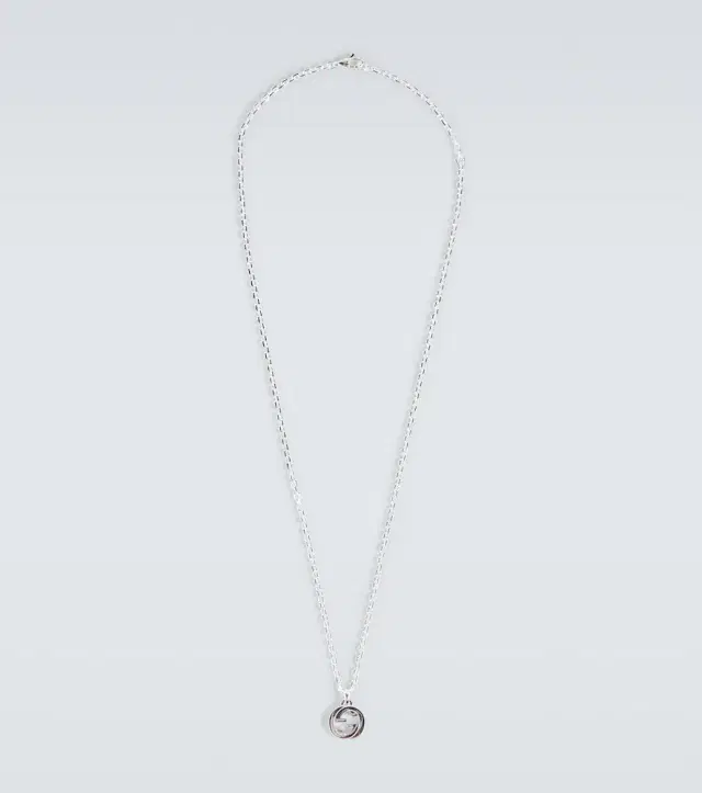 Gucci Interlocking G sterling silver necklace