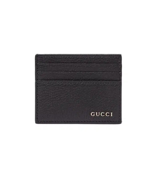 Logo leather card holder
