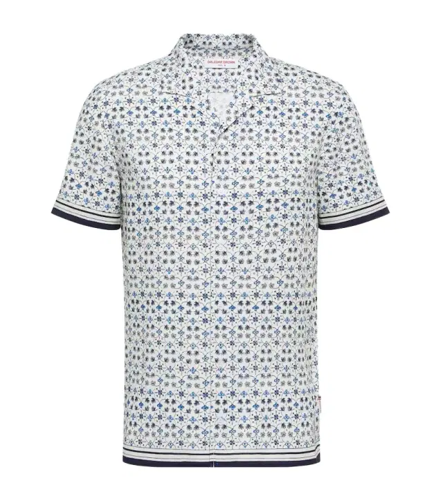 Orlebar Brown Hibbert floral bowling shirt