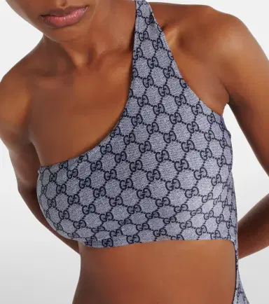 Gucci GG cutout one-shoulder swimsuit | Thumbnail 4