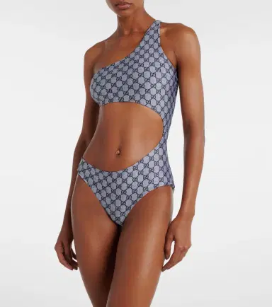 Gucci GG cutout one-shoulder swimsuit | Thumbnail 5