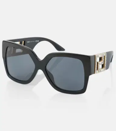 Versace Greca embellished oversized sunglasses | Thumbnail 3