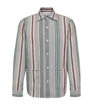 Orlebar Brown Barkley striped cotton shirt | Thumbnail 1