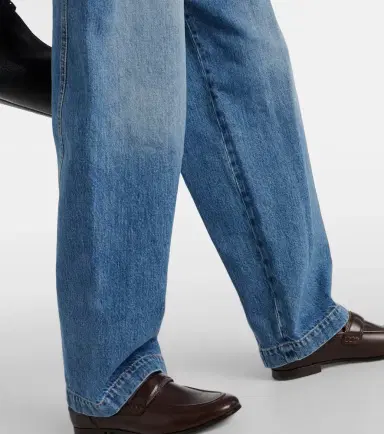 Brunello Cucinelli Pleated high-rise wide-leg jeans | Thumbnail 5