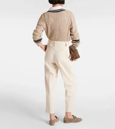 Brunello Cucinelli Gabardine high-rise straight pants | Thumbnail 5