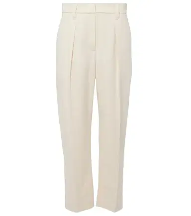 Brunello Cucinelli Gabardine high-rise straight pants | Thumbnail 1