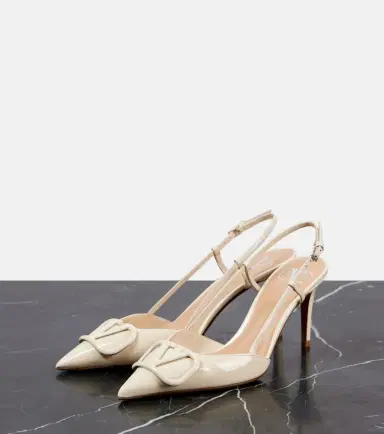 Valentino Garavani VLogo Signature patent leather slingback pumps | Thumbnail 2