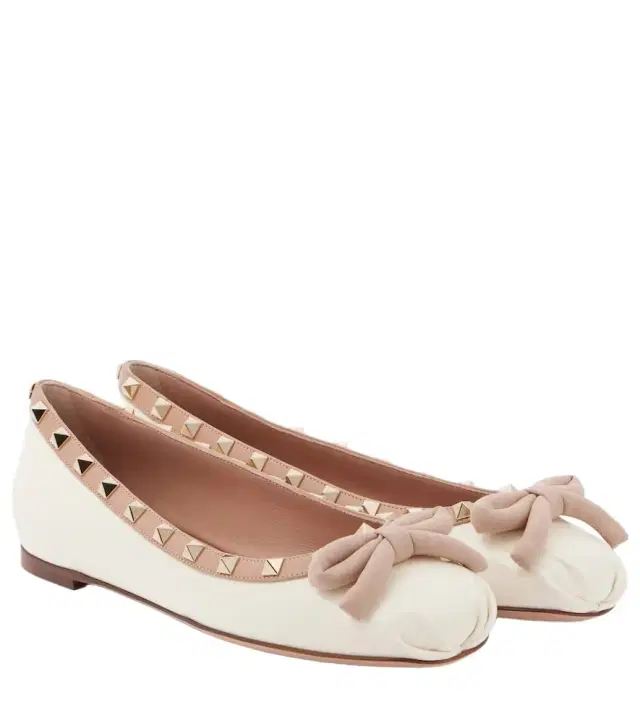 Valentino Garavani Rockstud leather ballet flats