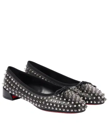 Christian Louboutin Spiked leather ballet flats | Thumbnail 1 Christian Louboutin Spiked leather ballet flats | Thumbnail 1