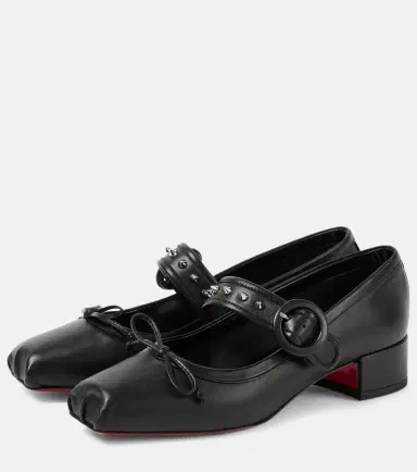 Christian Louboutin Mamastrapita Spikes leather Mary Jane flats | Thumbnail 3