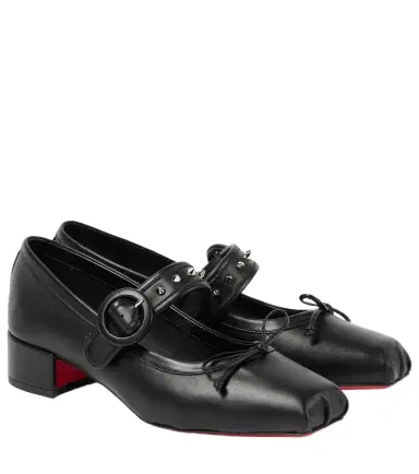 Christian Louboutin Mamastrapita Spikes leather Mary Jane flats | Thumbnail 1
