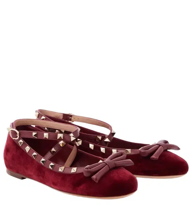 Valentino Garavani Rockstud velvet ballet flats