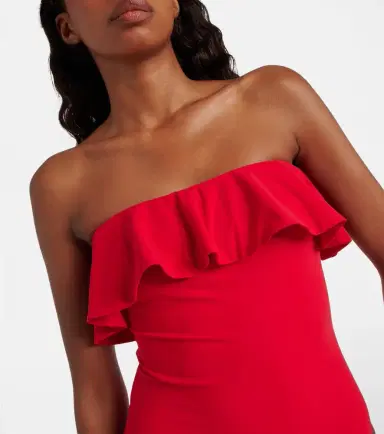 Karla Colletto Ruffled bandeau swimsuit | Thumbnail 4