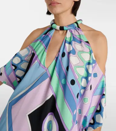 Pucci Vivara-print jersey satin kaftan | Thumbnail 3