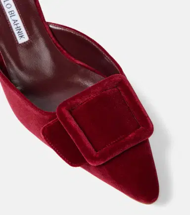 Manolo Blahnik Maysale 50 velvet mules | Thumbnail 2 Manolo Blahnik Maysale 50 velvet mules | Thumbnail 2
