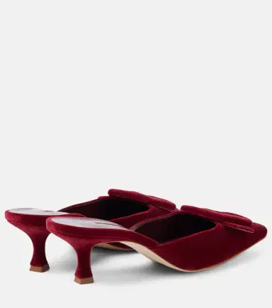 Manolo Blahnik Maysale 50 velvet mules | Thumbnail 3 Manolo Blahnik Maysale 50 velvet mules | Thumbnail 3