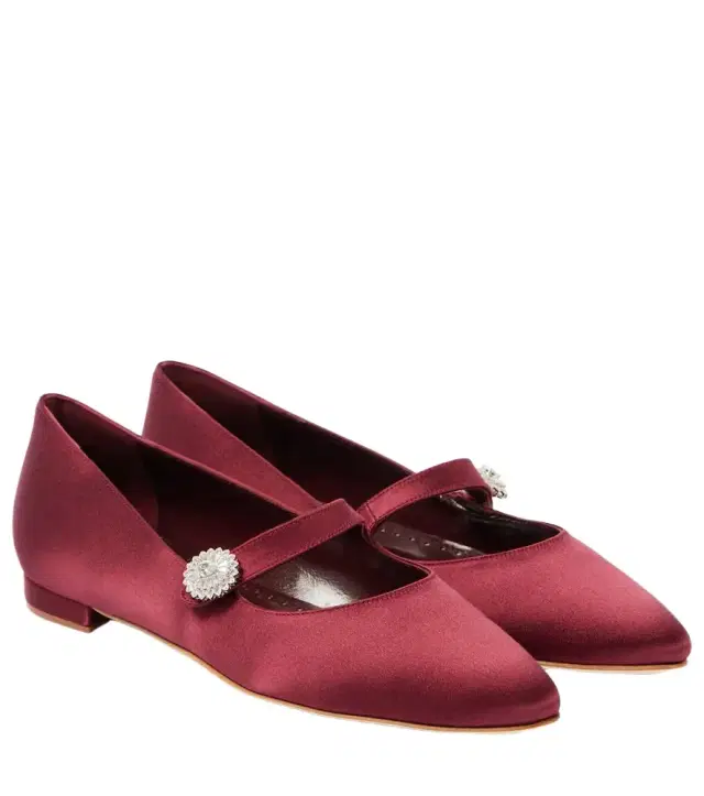 Manolo Blahnik Marijanaflat embellished Mary Jane flats