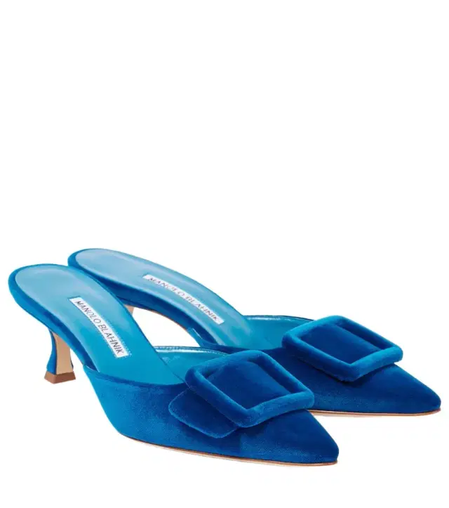 Manolo Blahnik Maysale 50 velvet mules